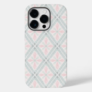 Green and pink pastel diamond pattern Case-Mate iPhone 14 pro case