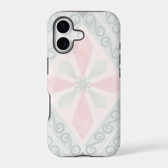 Green and pink pastel diamond pattern Case-Mate iPhone case (Back)