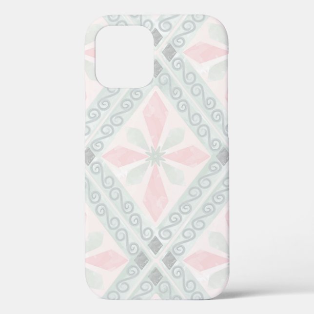 Green and pink pastel diamond pattern Case-Mate iPhone case (Back)