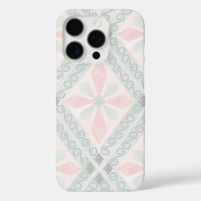 Green and pink pastel diamond pattern Case-Mate iPhone case (Back)