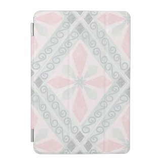 Green and pink pastel diamond pattern iPad mini cover