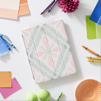 Green and pink pastel diamond pattern iPad smart cover