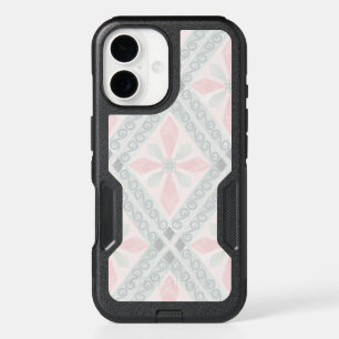 Green and pink pastel diamond pattern iPhone 16 case