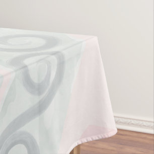 Green and pink pastel diamond pattern tablecloth