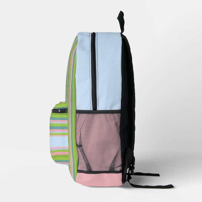 backpack laptop green pink 17" Wholesale School Backpacks | Multi Color Design plus reinforced stitching to prevent rips even when theyre tossed around the playground MOJO Pink Green Bay Packers