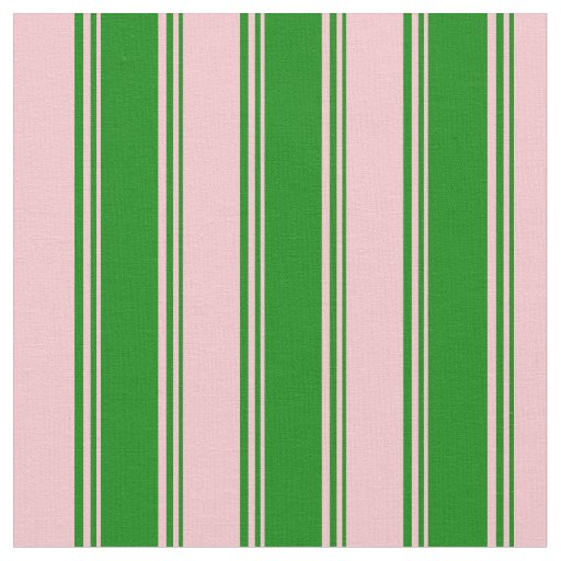 Green and Pink Stripes/Lines Pattern Fabric