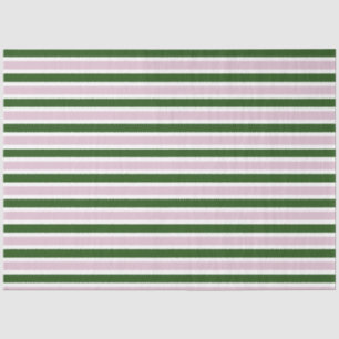 Green and Pink Stripes Tissue Paper