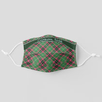 Green and Pink Tartan Adult Cloth Face Mask