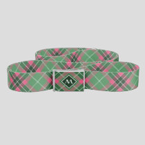 Green and Pink Tartan Belt