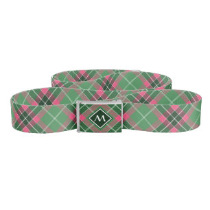 Green and Pink Tartan Belt
