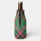 Green and Pink Tartan Bottle Cooler (Bottle Back)
