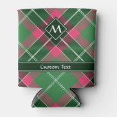 Green and Pink Tartan Can Cooler (Front)