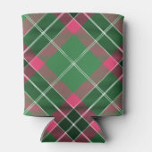 Green and Pink Tartan Can Cooler (Back)