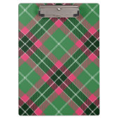 Green and Pink Tartan Clipboard (Front)