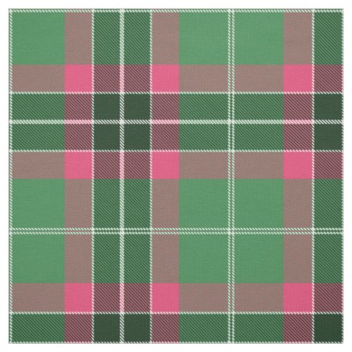 Green and Pink Tartan Fabric