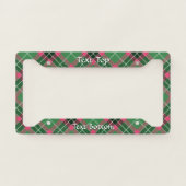 Green and Pink Tartan License Plate Frame (Front)