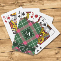Green and Pink Tartan Poker Cards