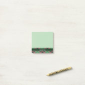 Green and Pink Tartan Post-it Notes (On Desk)