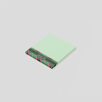 Green and Pink Tartan Post-it Notes