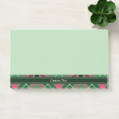 Green and Pink Tartan Post-it Notes (Office)