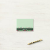 Green and Pink Tartan Post-it Notes (On Desk)