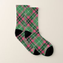 Green and Pink Tartan Socks