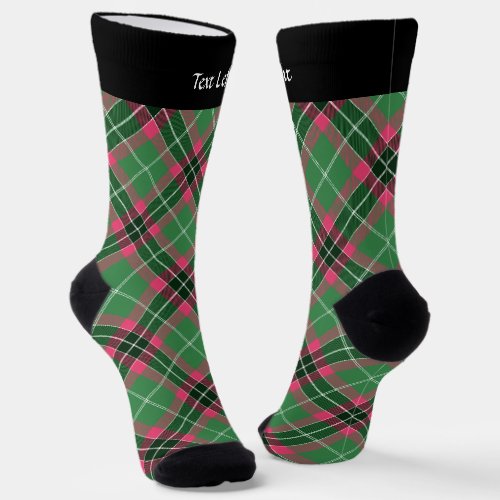 Green and Pink Tartan Socks