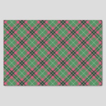 Green and Pink Tartan Tissue Paper