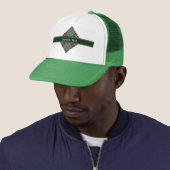 Green and Pink Tartan Trucker Hat (In Situ)