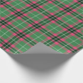 Green and Pink Tartan Wrapping Paper (Corner)