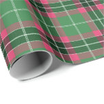 Green and Pink Tartan Wrapping Paper
