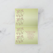 Green and pink Thank You Note Card (Inside)