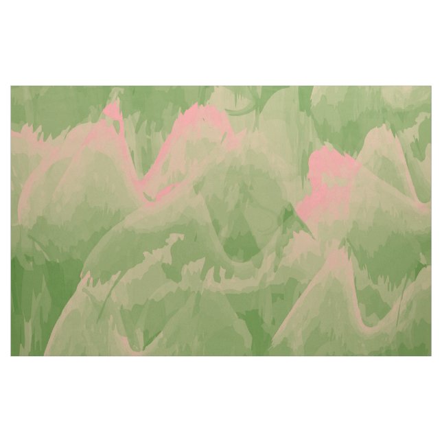 Green and Pink Waves Fabric (Fat Quarter)