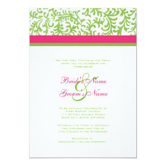 Green Invitations Hot Pink And Green Wedding Suite Invitation