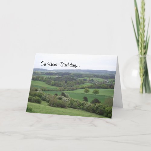 Green and Pleasant Land Birthday Card