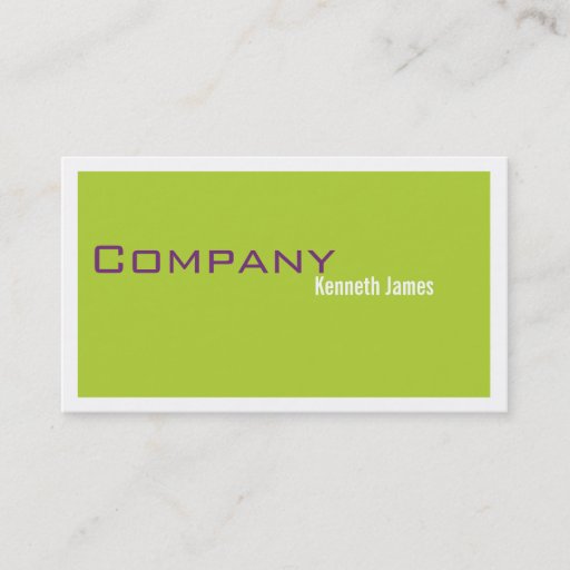 Customizable Green and Purple Business Card