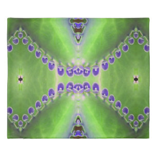 Green and Purple Design Duvet Cover
