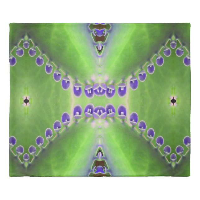 Green and Purple Design Duvet Cover (Back)