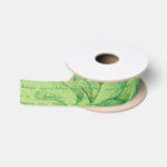 Green and Purple Flower Fruits of the Spirit Satin Ribbon