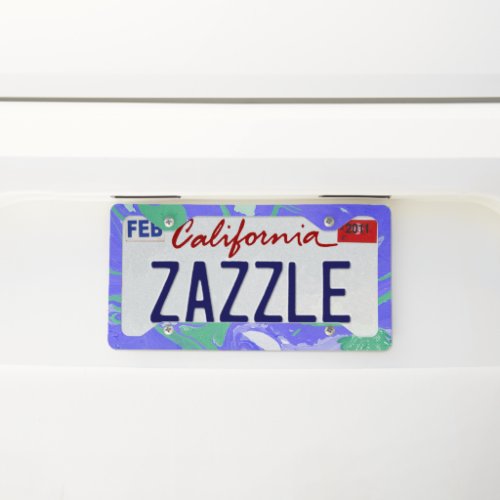 Green and Purple Graffiti Style License Plate Frame