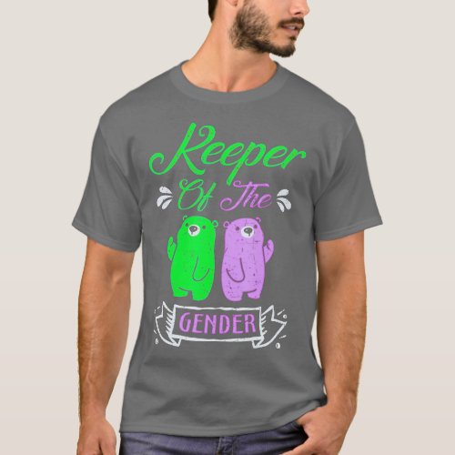 Green and Purple Keeper Of The Gender Baby Reveal  T_Shirt