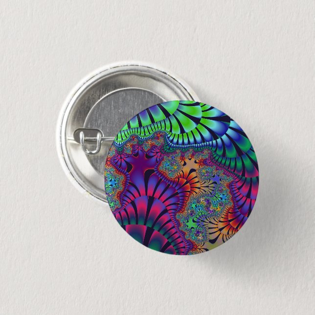 Green and Purple Melt Button (Front & Back)
