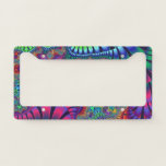 Green And Purple Melt License Plate Frame at Zazzle