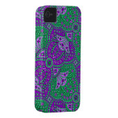Green and Purple Paisley Case-Mate iPhone Case (Back/Right)