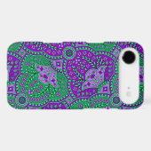 Green and Purple Paisley Case-Mate iPhone Case (Back (Horizontal))