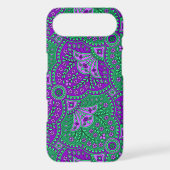 Green and Purple Paisley Case-Mate iPhone Case (Back)