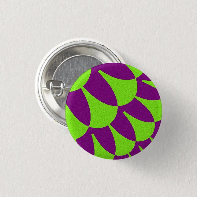 Green and Purple Scales Pinback Button (Front & Back)