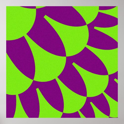 Green and Purple Scales Poster