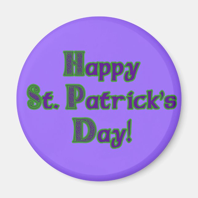 Green and Purple St. Patrick's Day shirts Magnet (Front)