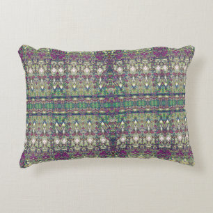 Green and purple stain glass stripe. accent pillow